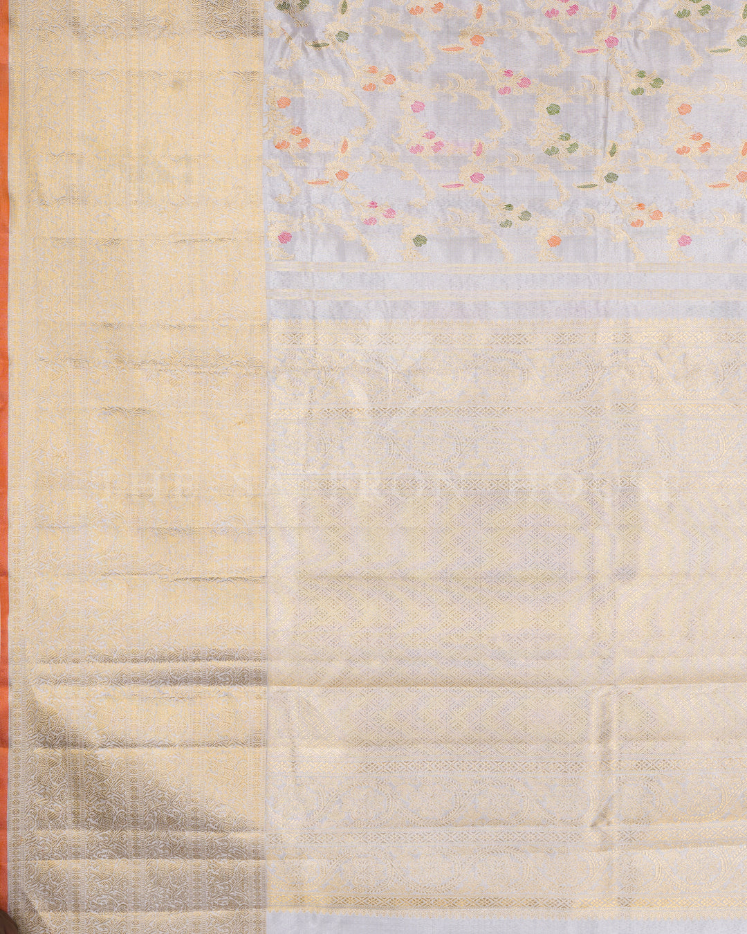 Handloom Kanjivaram Silk Saree in White