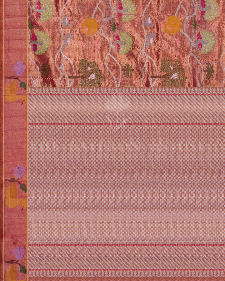 Bespoke Pichwai-Inspired Pure Zari Kota Saree with Vrindavan Nandi Motifs