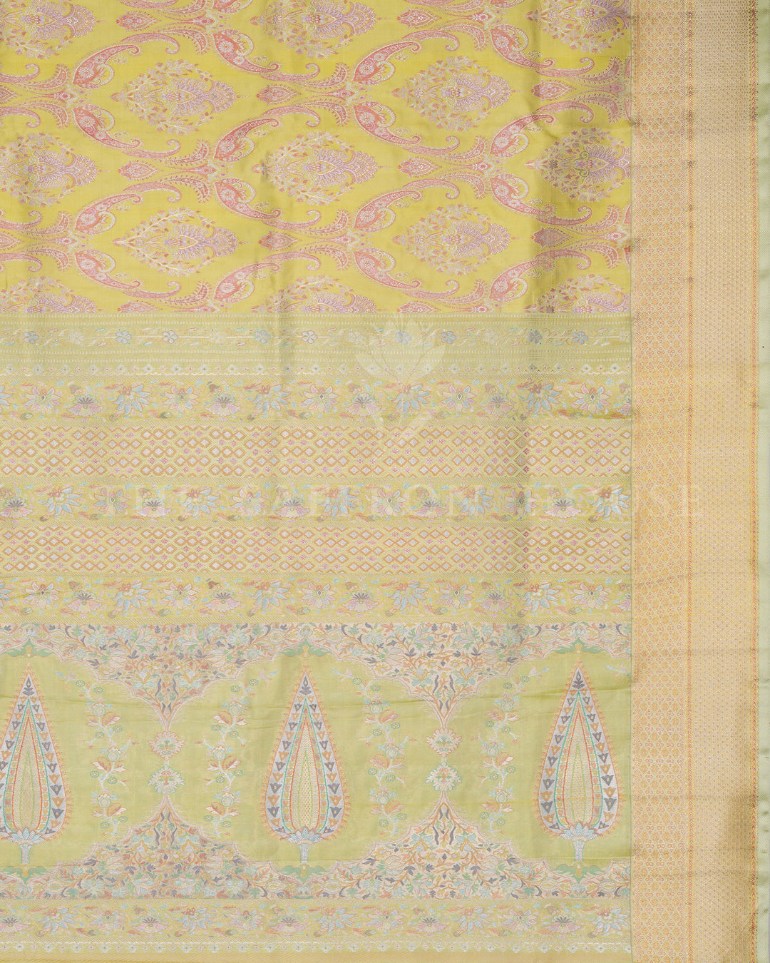Collector’s Kanchi Jamdhani Saree with Intricate Meenakari – A 12-Month Masterweave