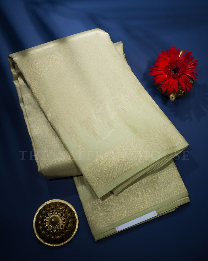 Light Pista Green Handwoven Kanjivaram Silk Saree - TSH2506131