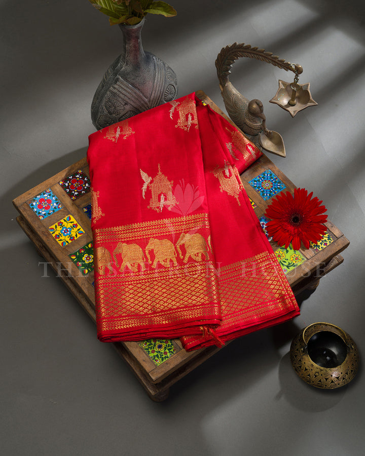 Shakti | Red Kanchivaram Silk Saree