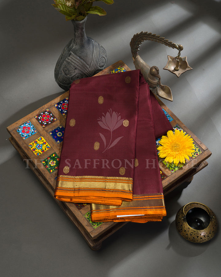Maroon Kanchivaram Silk Saree