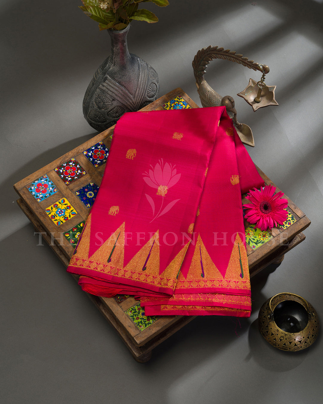 Rani Pink Kanchivaram Silk Saree