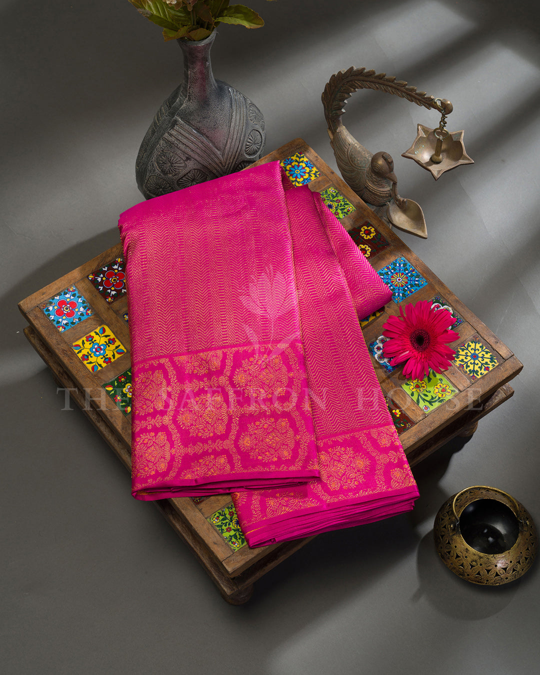 Rani Pink Kanchivaram Silk Saree
