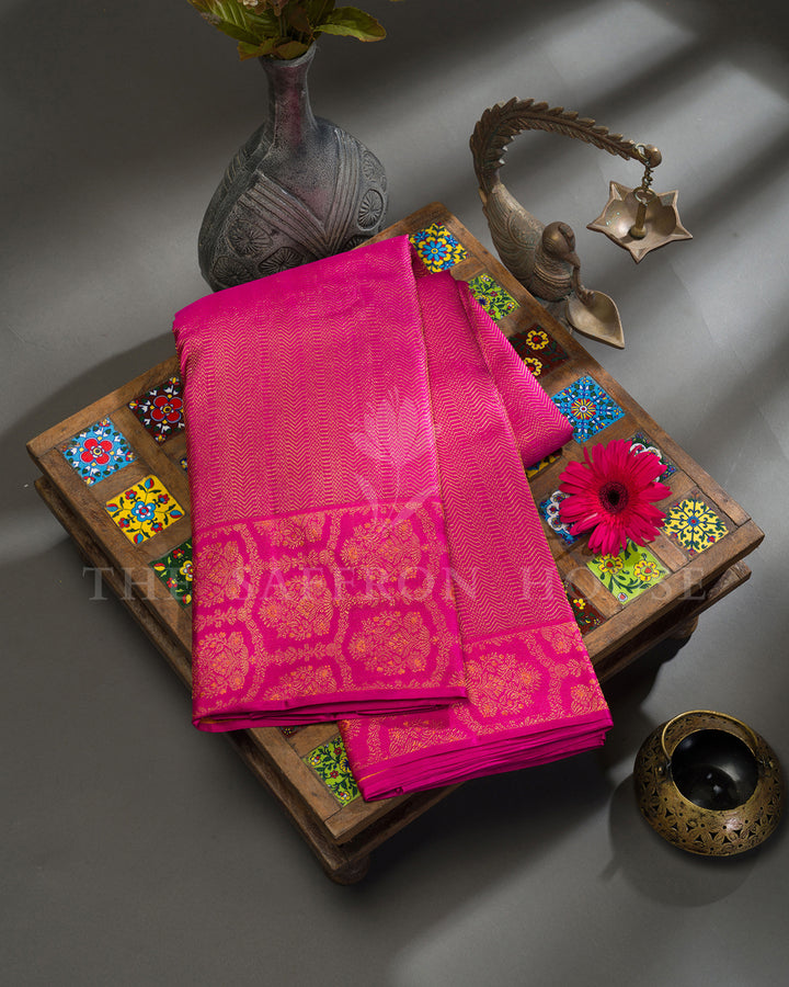 Rani Pink Kanchivaram Silk Saree