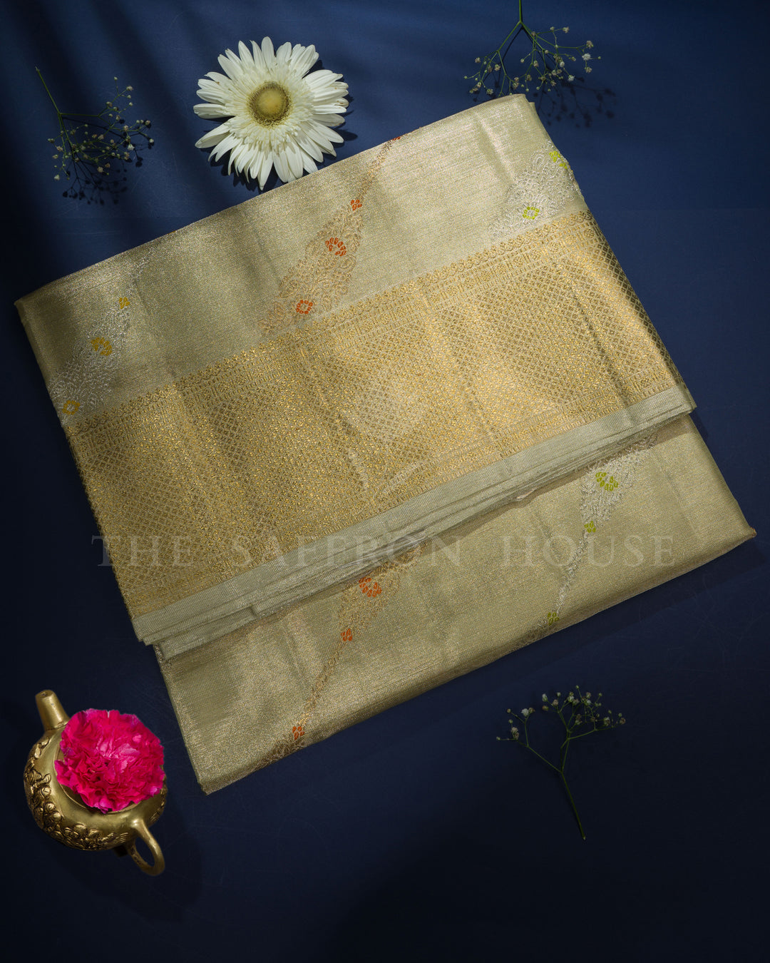 Light Pista Green Handwoven Kanjivaram Silk Saree - TSH2506290