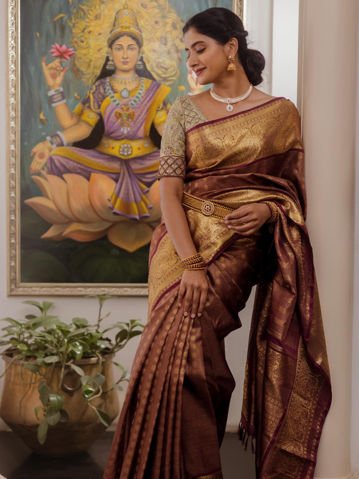 Vairaoosi Kanchipuram Pure Handwoven Silk Saree