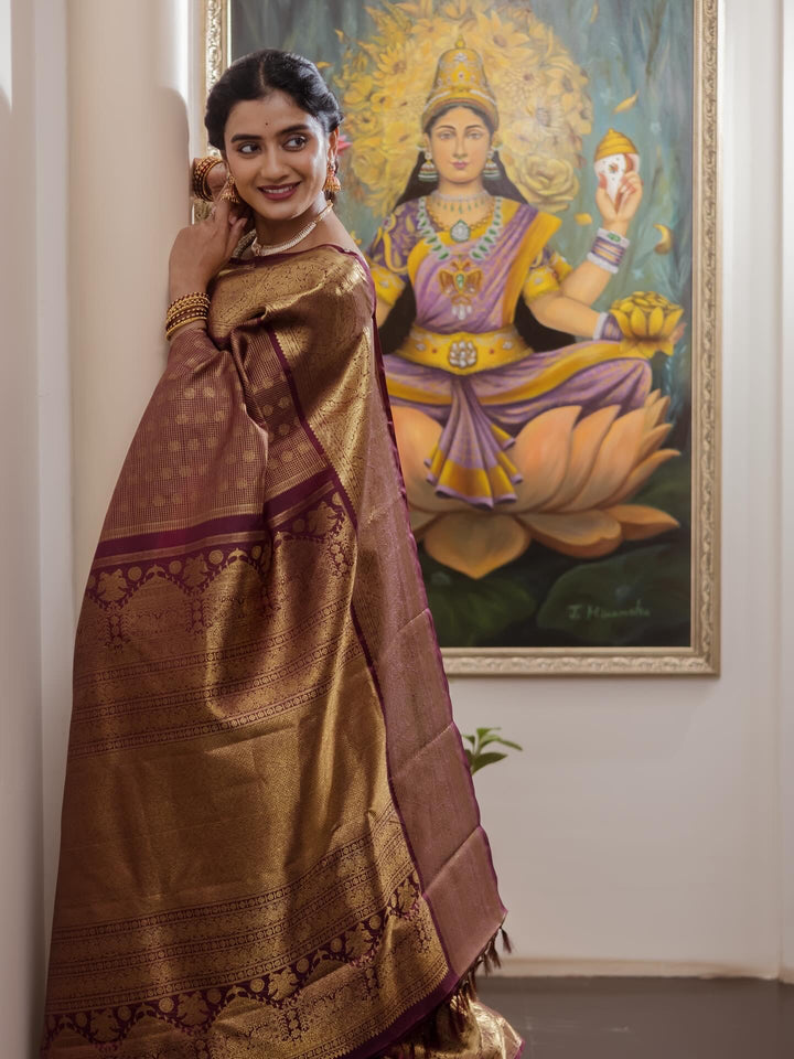 Vairaoosi Kanchipuram Pure Handwoven Silk Saree