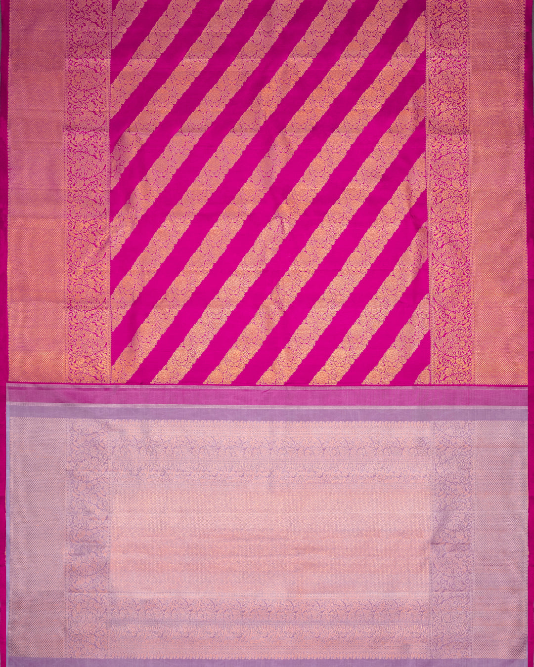 Magenta & Mauve Kanchivaram Silk Saree