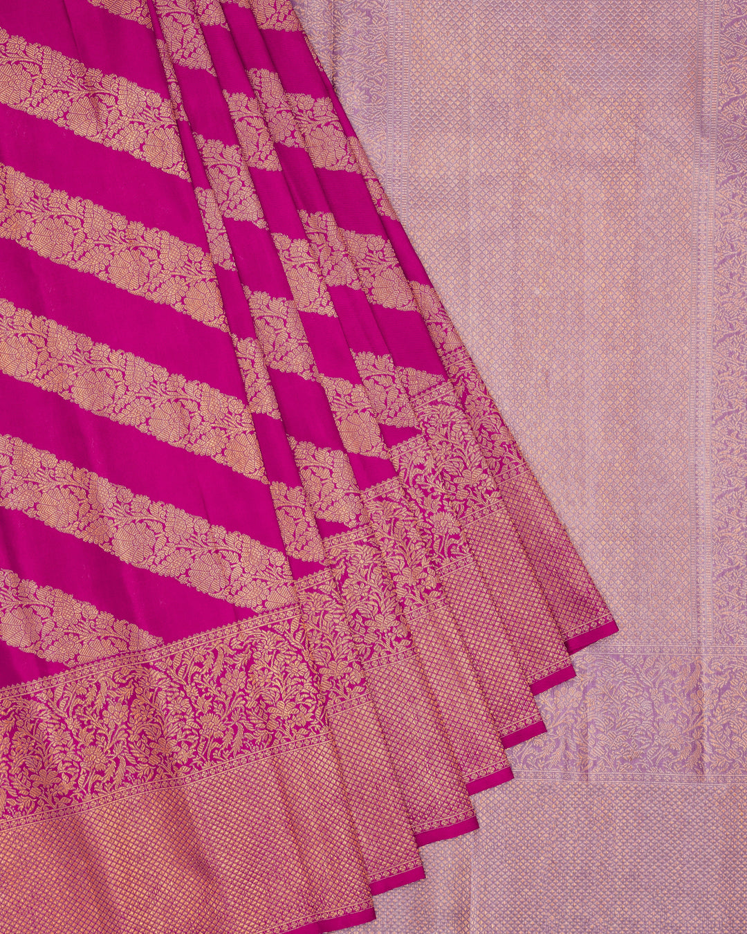 Magenta & Mauve Kanchivaram Silk Saree