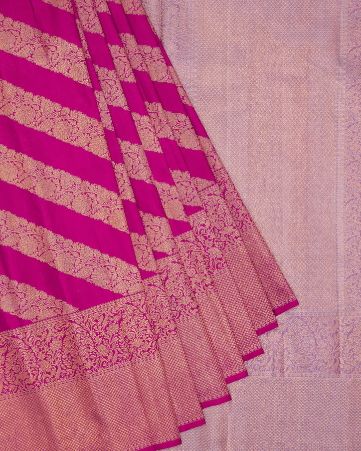 Magenta & Mauve Kanchivaram Silk Saree