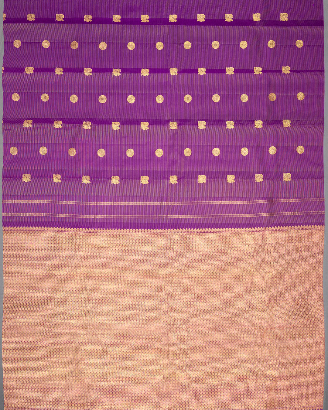Purple & Gold Kanchivaram Silk Saree