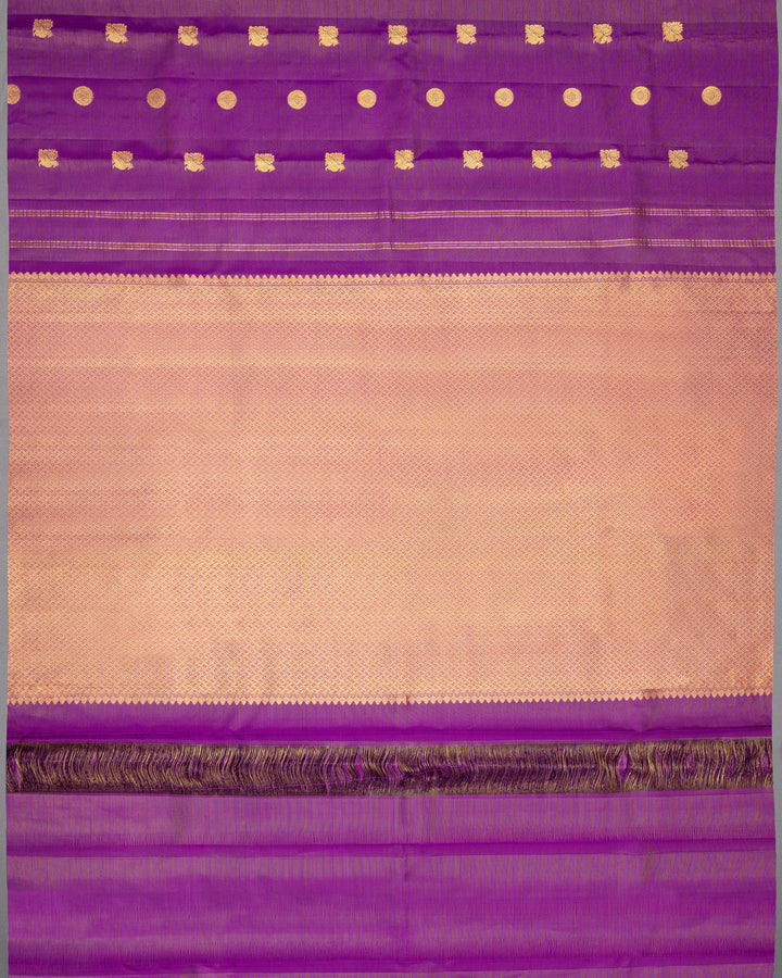 Purple & Gold Kanchivaram Silk Saree