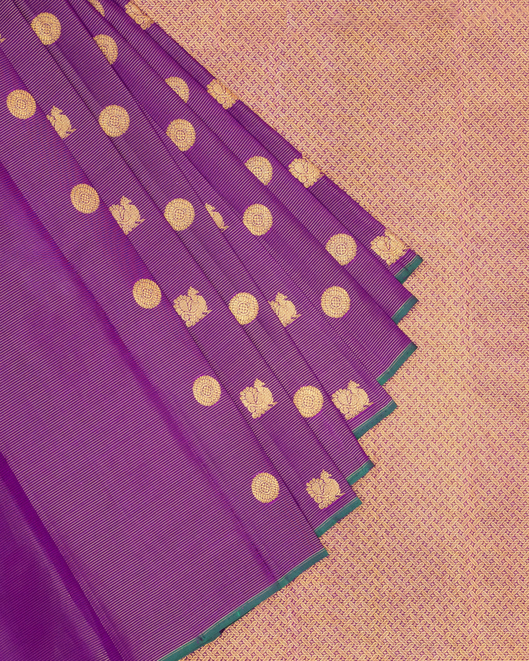 Purple & Gold Kanchivaram Silk Saree
