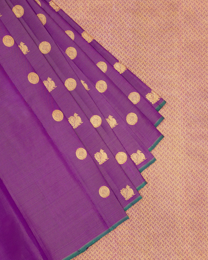 Purple & Gold Kanchivaram Silk Saree
