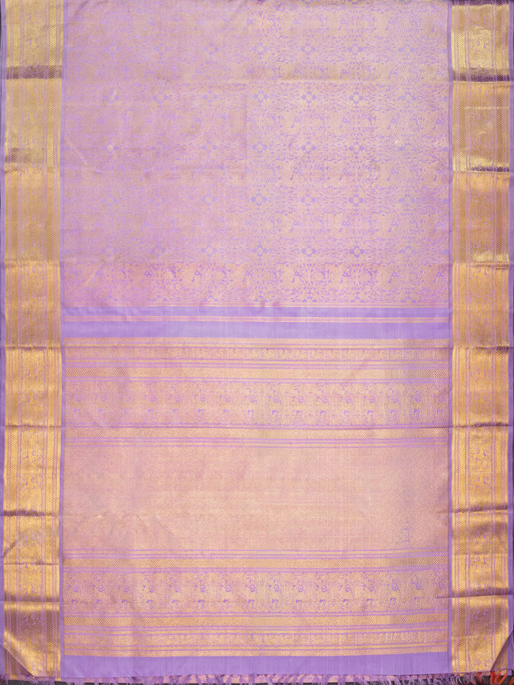 Lavender & Gold Kanchivaram Silk Saree