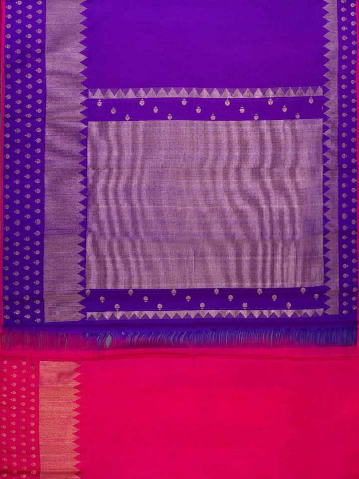 Violet & Hot Pink Kanchivaram Silk Saree