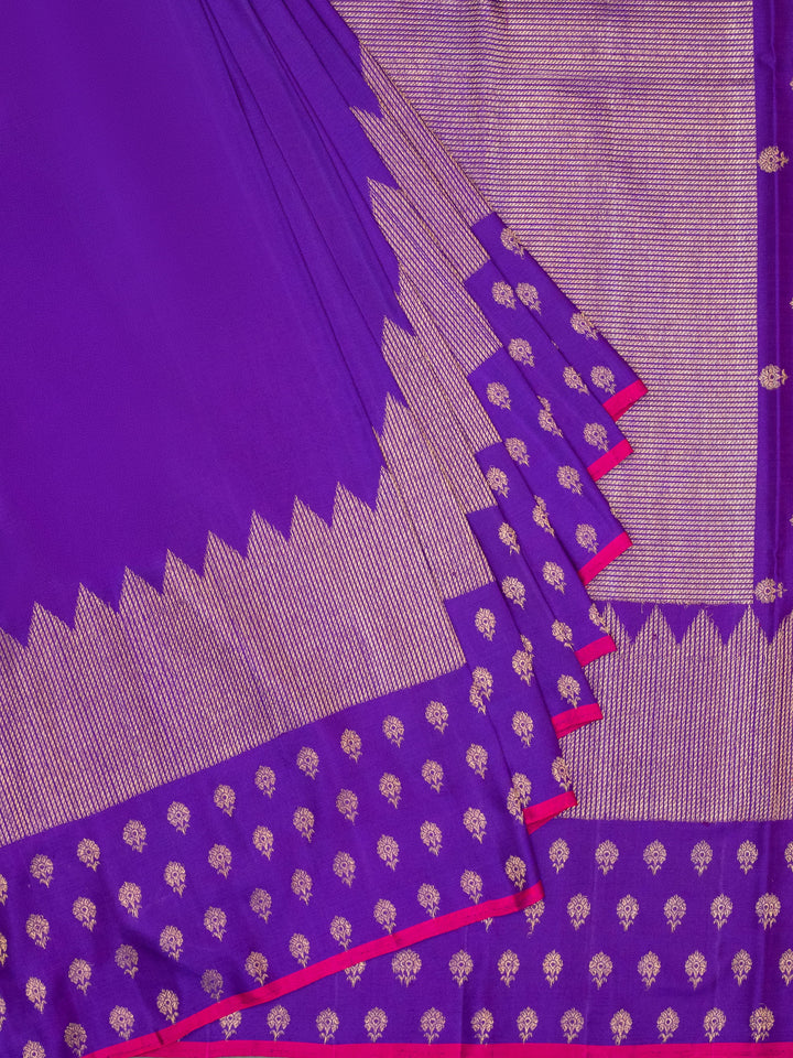 Violet & Hot Pink Kanchivaram Silk Saree