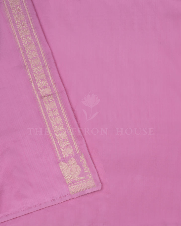 Blush Rose Banarasi Silk Saree – The Saffron House