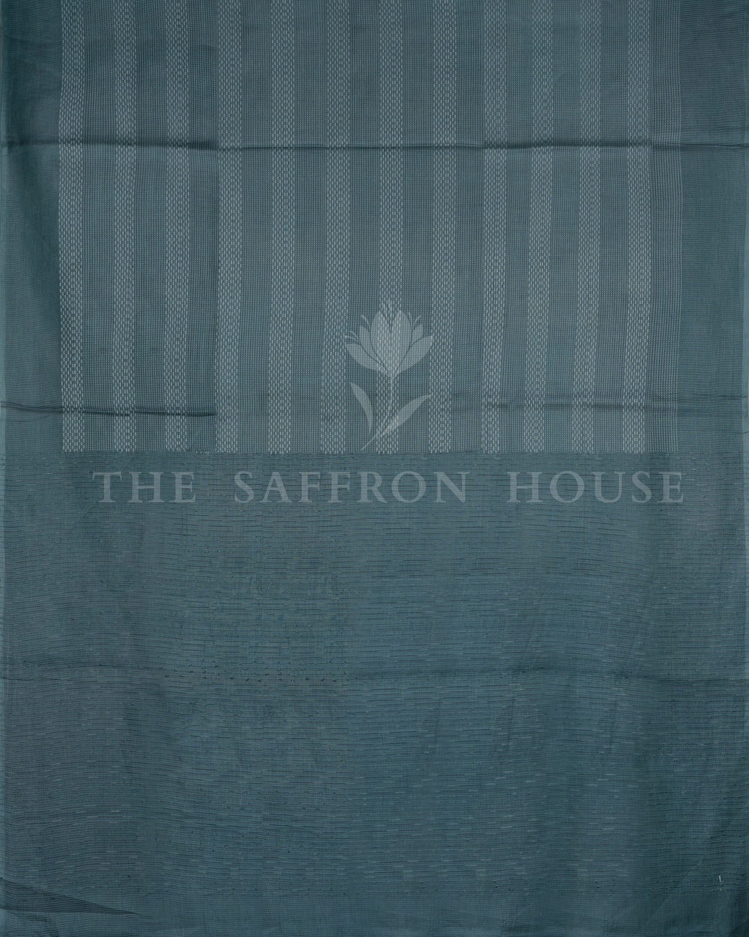 Blue And Slate Grey Tussar Silk Saree – The Saffron House