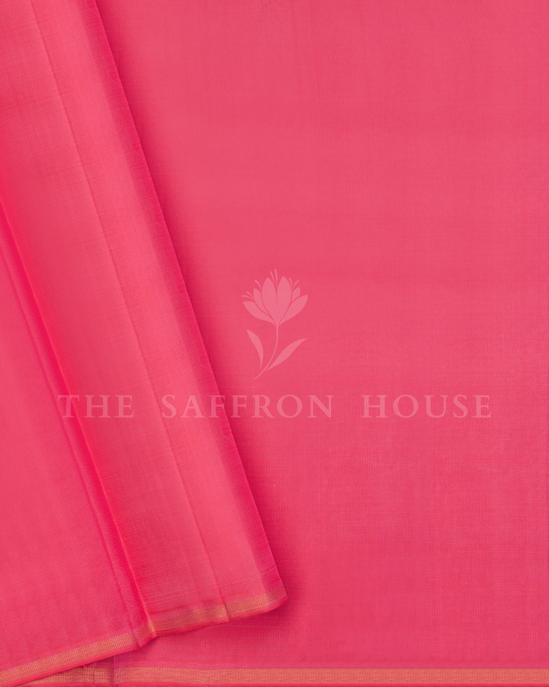 Coral And Pink Kattam Kanjivaram Silk Saree – The Saffron House