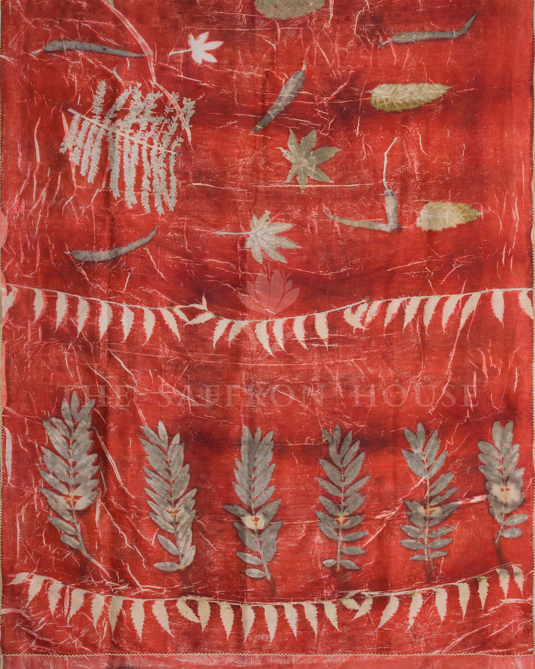 Red And Slate Grey Mulberry Silk Saree – The Saffron House