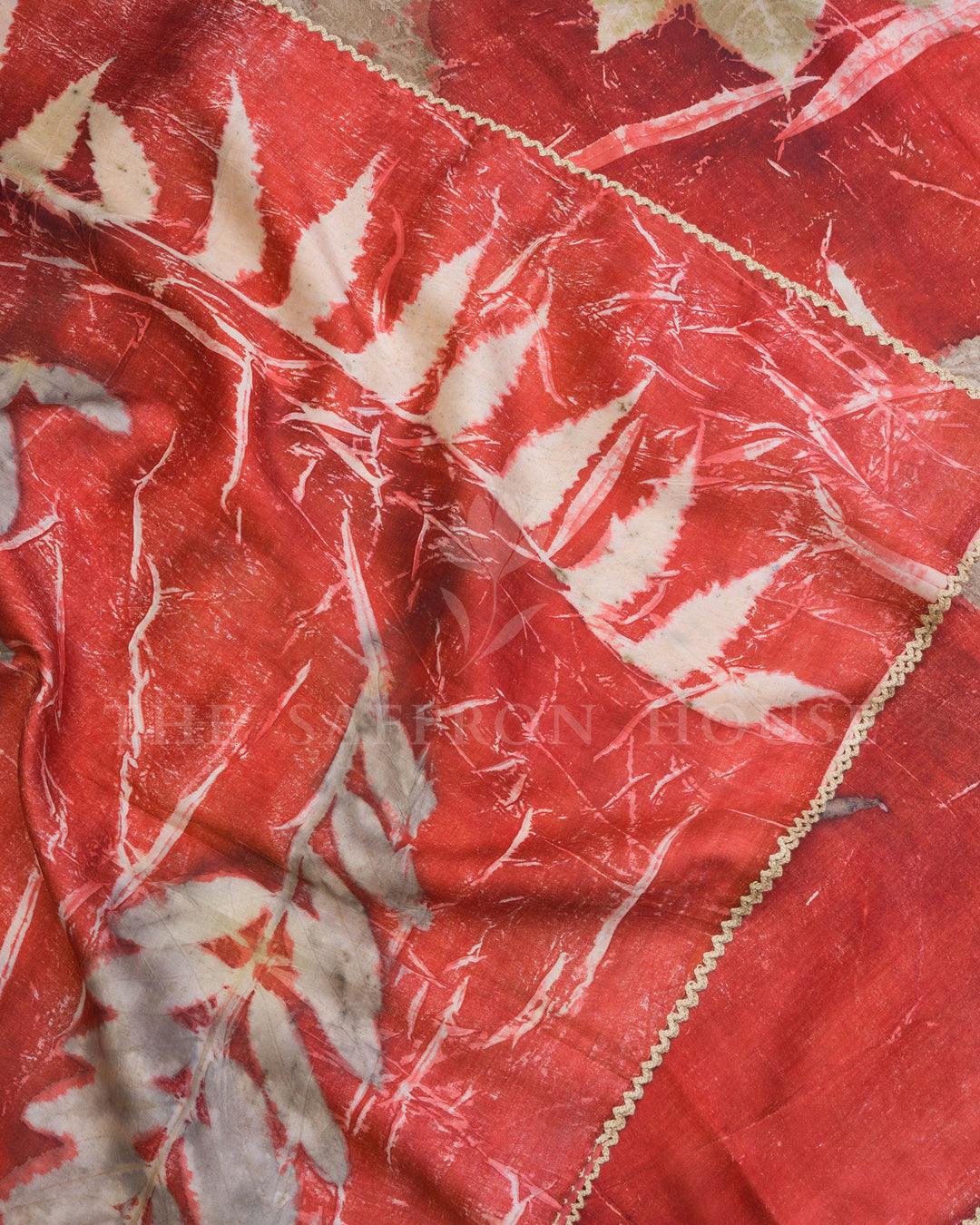 Red And Slate Grey Mulberry Silk Saree – The Saffron House