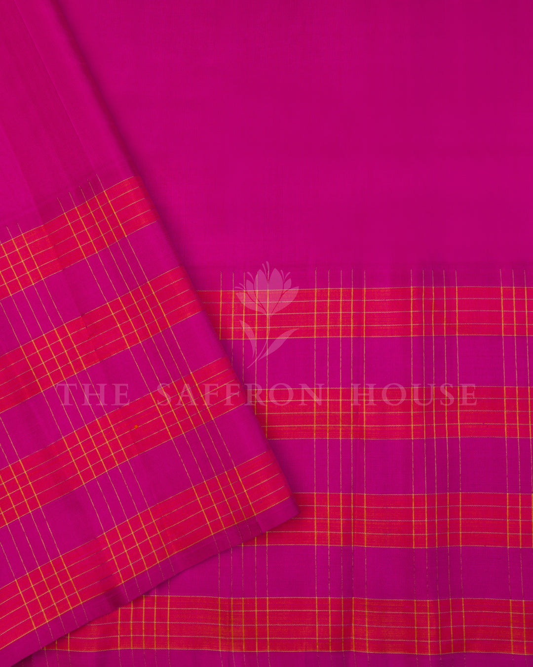 Bottle Green And Pink Kanjivaram Silk Saree – The Saffron House