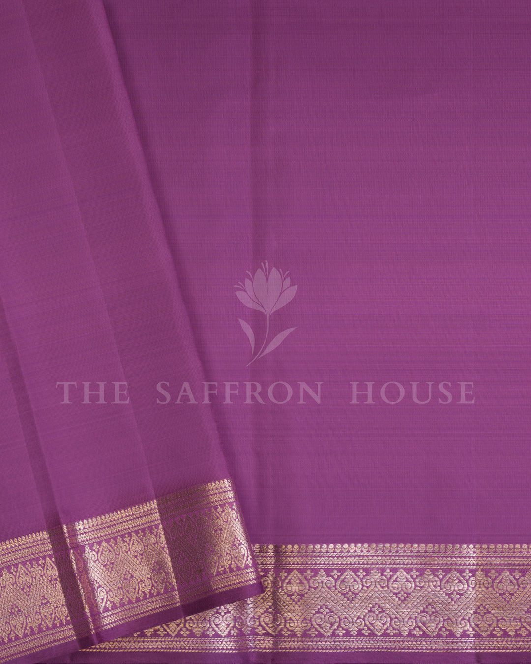 Plum Kanjivaram Silk Saree – The Saffron House