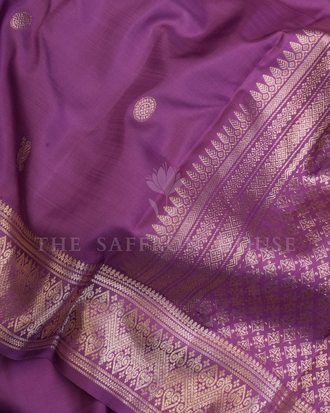Plum Kanjivaram Silk Saree – The Saffron House