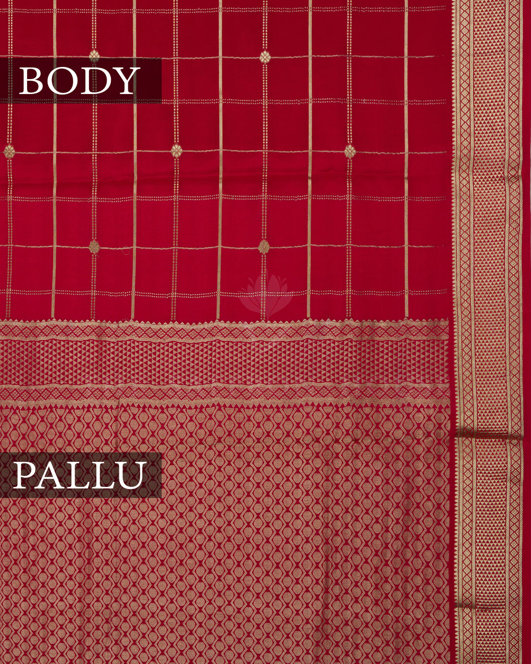 Red Pure Zari Mysore Silk Saree – The Saffron House