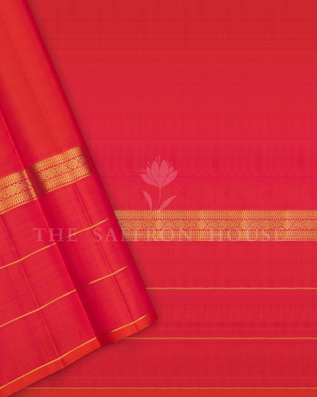 Red Kanjivaram Silk Saree – The Saffron House