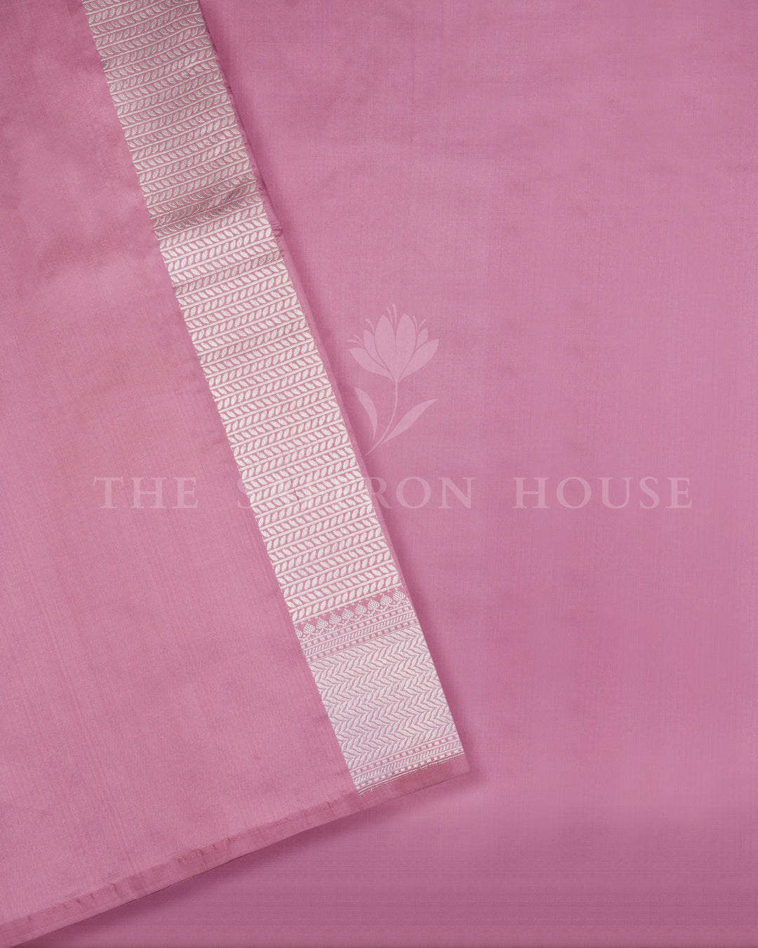 Rose Katan Banarasi Silk Saree – The Saffron House