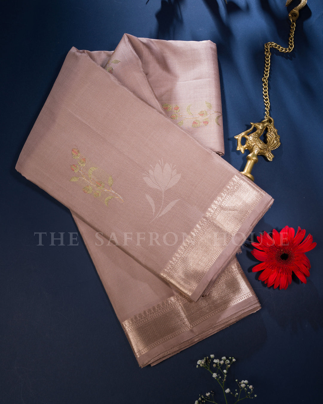 Mauve And Rose Kanjivaram Silk Saree – The Saffron House