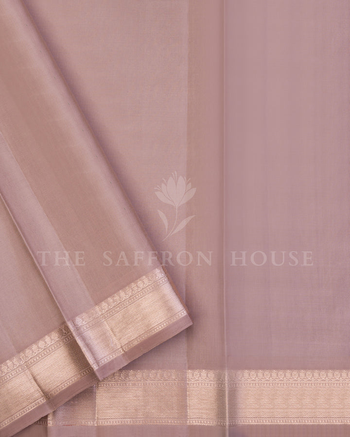 Mauve And Rose Kanjivaram Silk Saree – The Saffron House