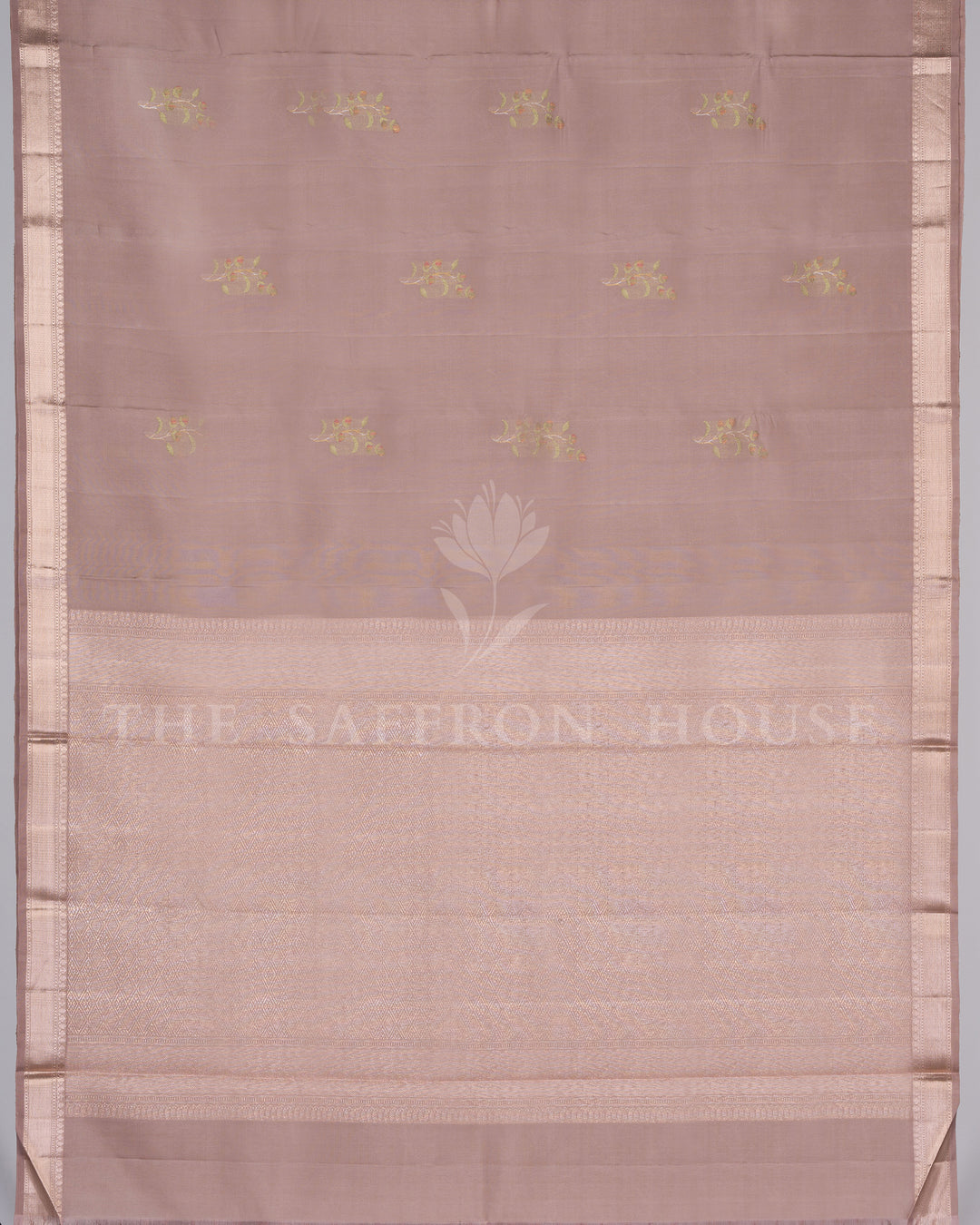 Mauve And Rose Kanjivaram Silk Saree – The Saffron House