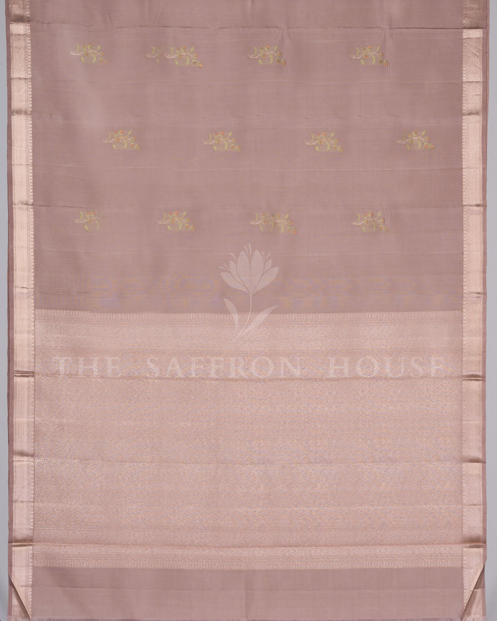 Mauve And Rose Kanjivaram Silk Saree – The Saffron House