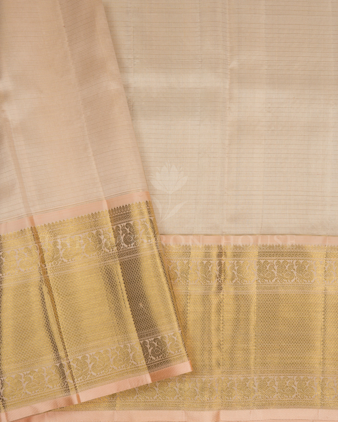 Gold Handwoven Tissue Kanjivaram Silk Saree - TSH2506286