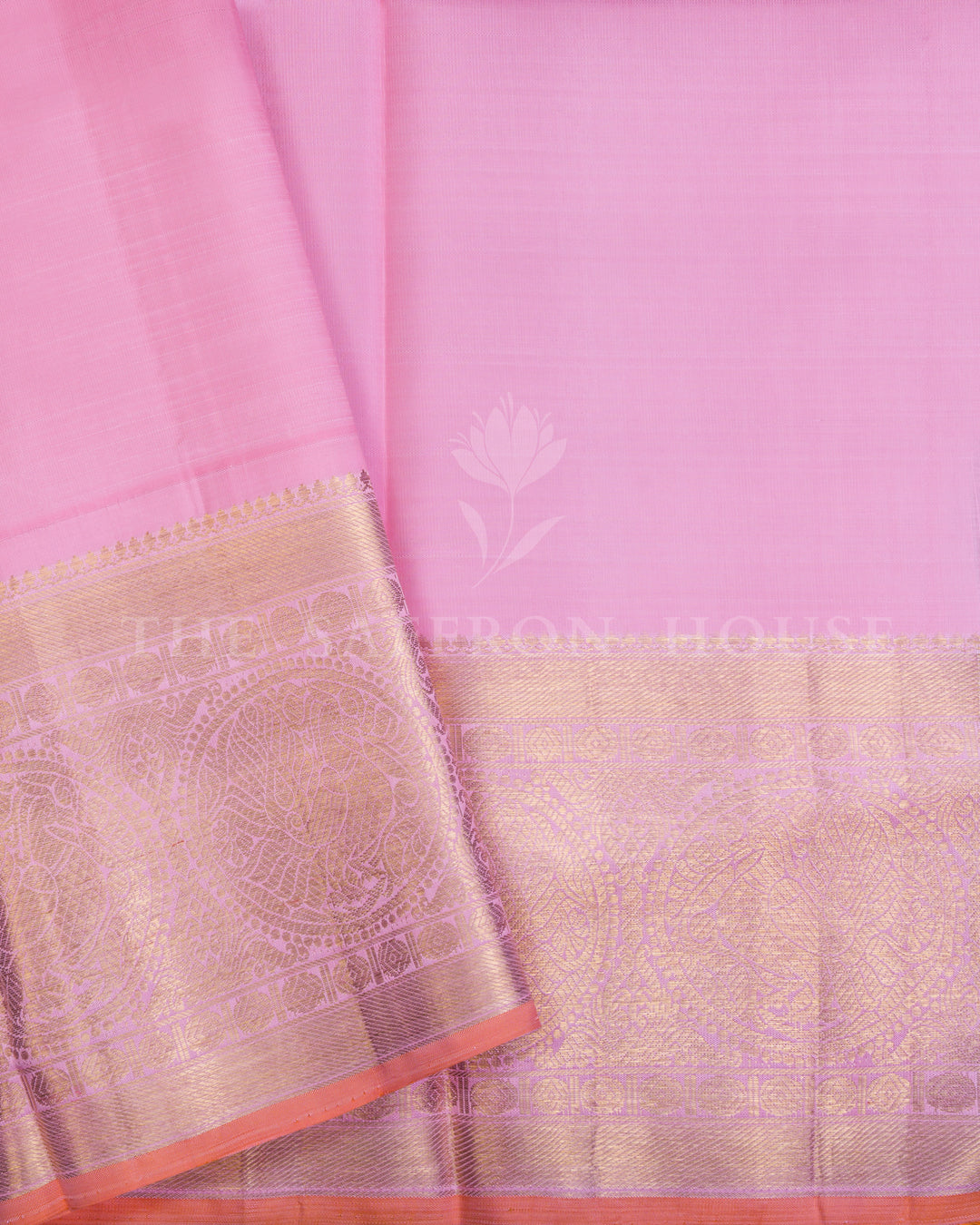 Parrot Green And Pink Korvai Kanjivaram Silk Saree – The Saffron House