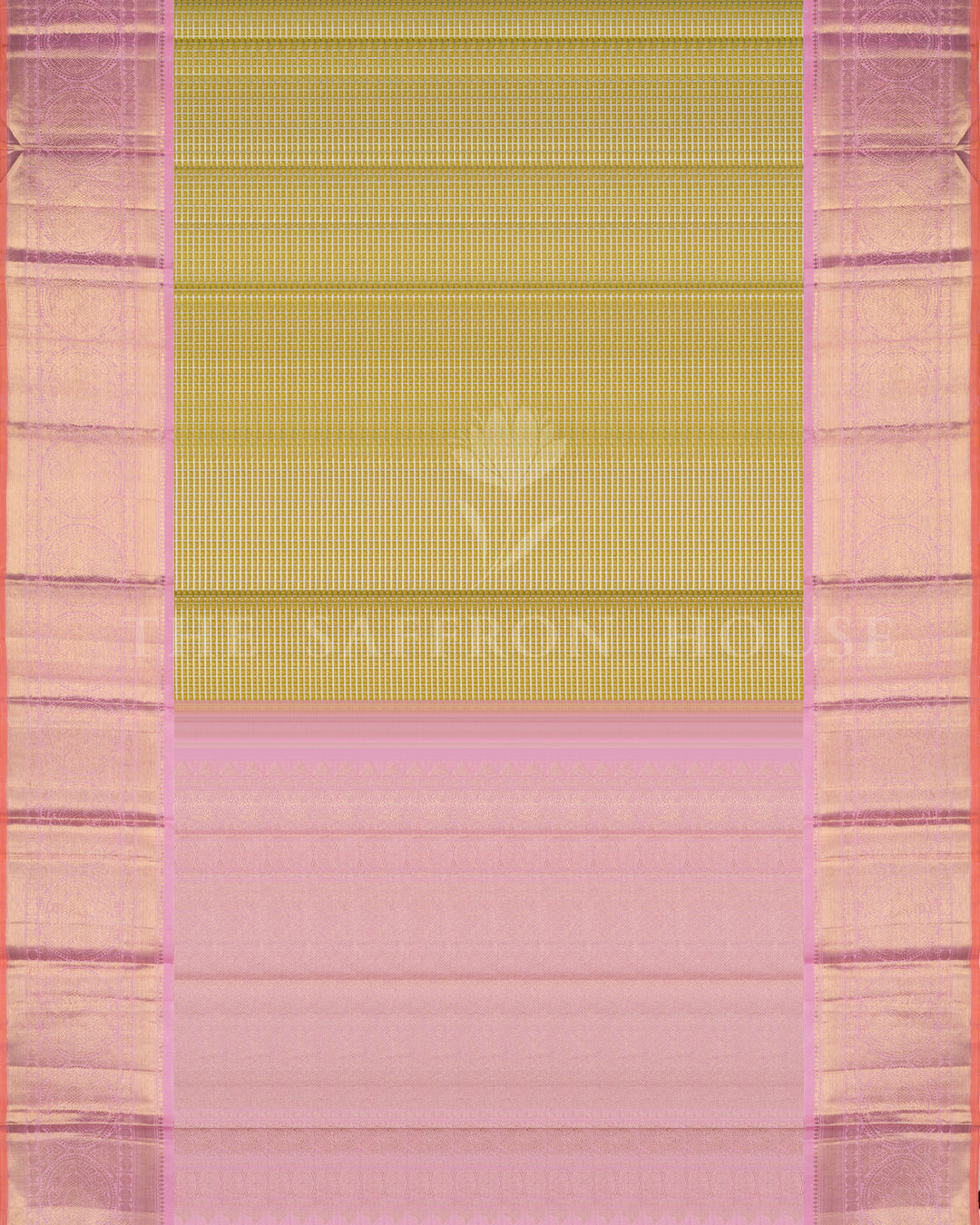 Parrot Green And Pink Korvai Kanjivaram Silk Saree – The Saffron House
