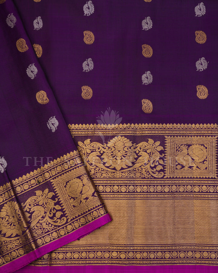 Mustard Gold And Yellow Gadwal Silk Saree – The Saffron House