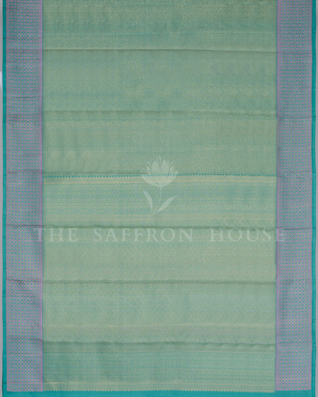 Aqua Blue And Magenta Kanjivaram Silk Saree – The Saffron House