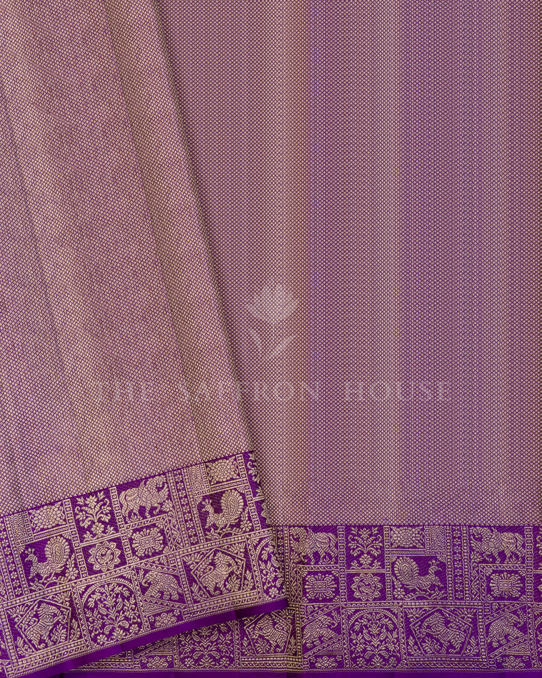 Blue And Aqua Blue Kanjivaram Silk Saree – The Saffron House