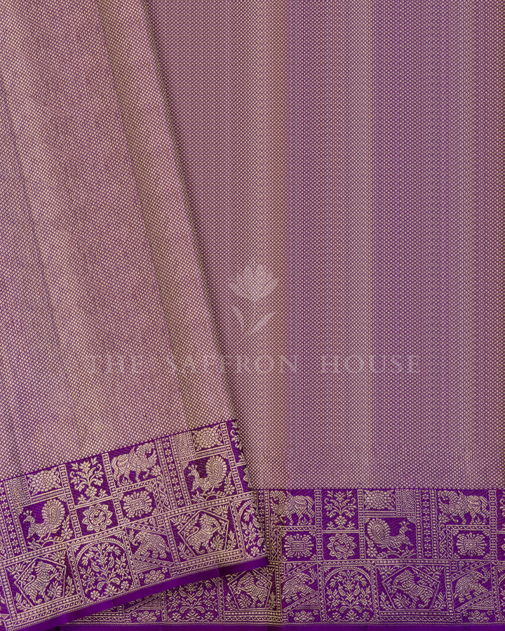 Blue And Aqua Blue Kanjivaram Silk Saree – The Saffron House