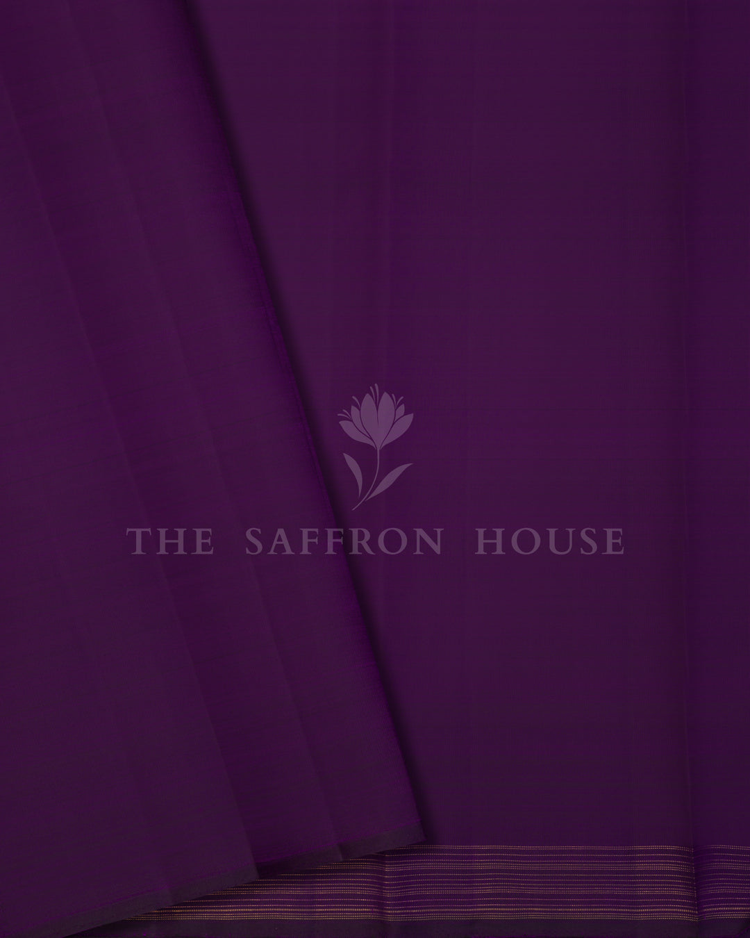 Aubergine Kanjivaram Silk Saree – The Saffron House