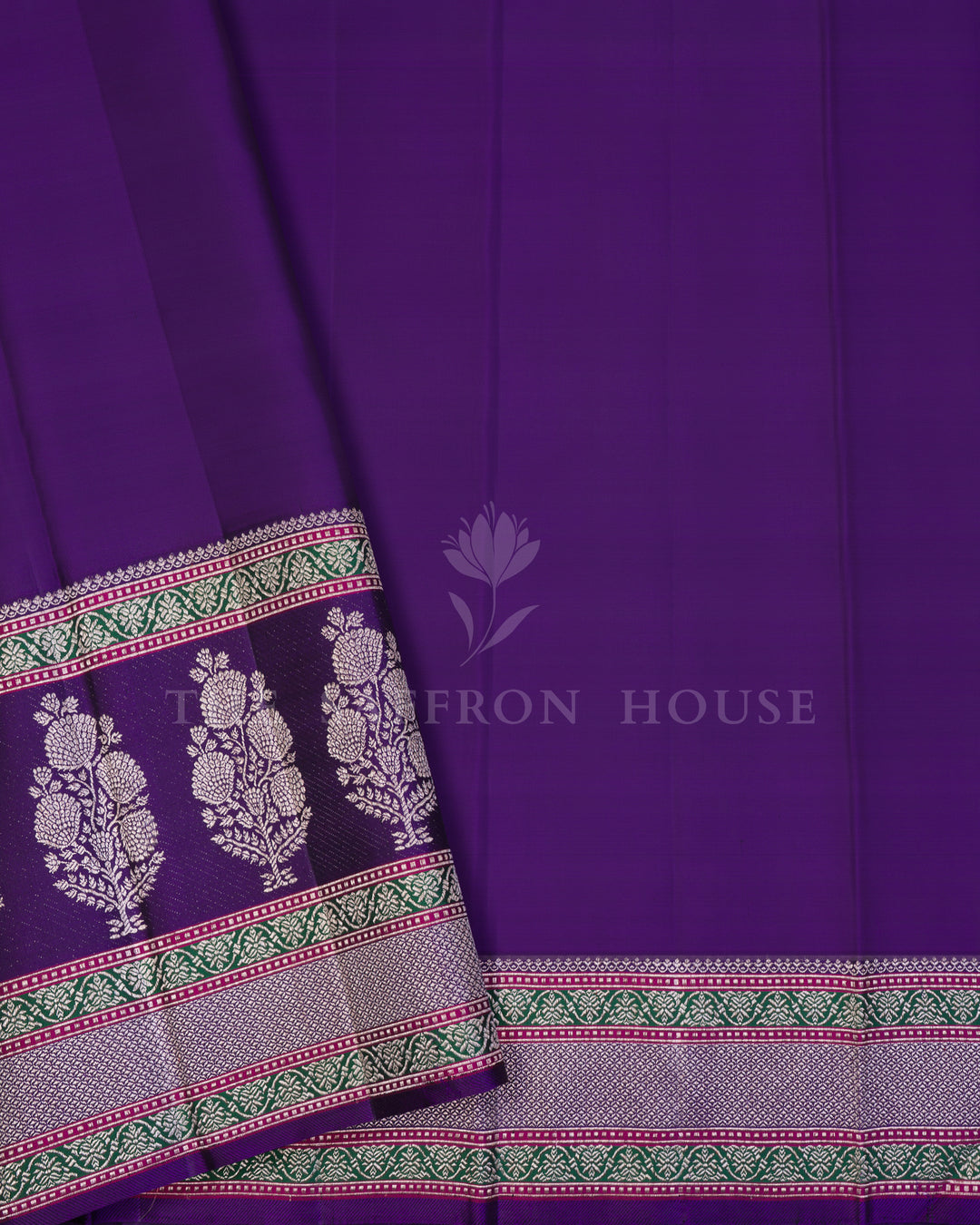 Blush Pink And Purple Korvai Kanjivaram Silk Saree – The Saffron House
