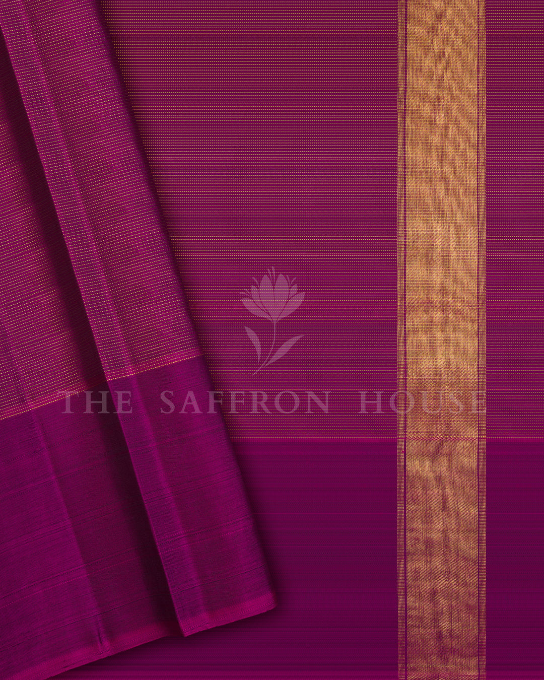 Bottle Green And Purple Kanjivaram Silk Saree – The Saffron House
