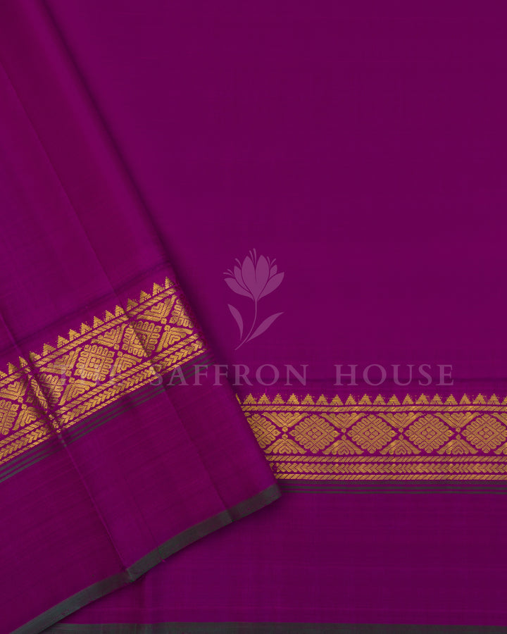 Turmeric And Yellow Kanjivaram Silk Saree – The Saffron House