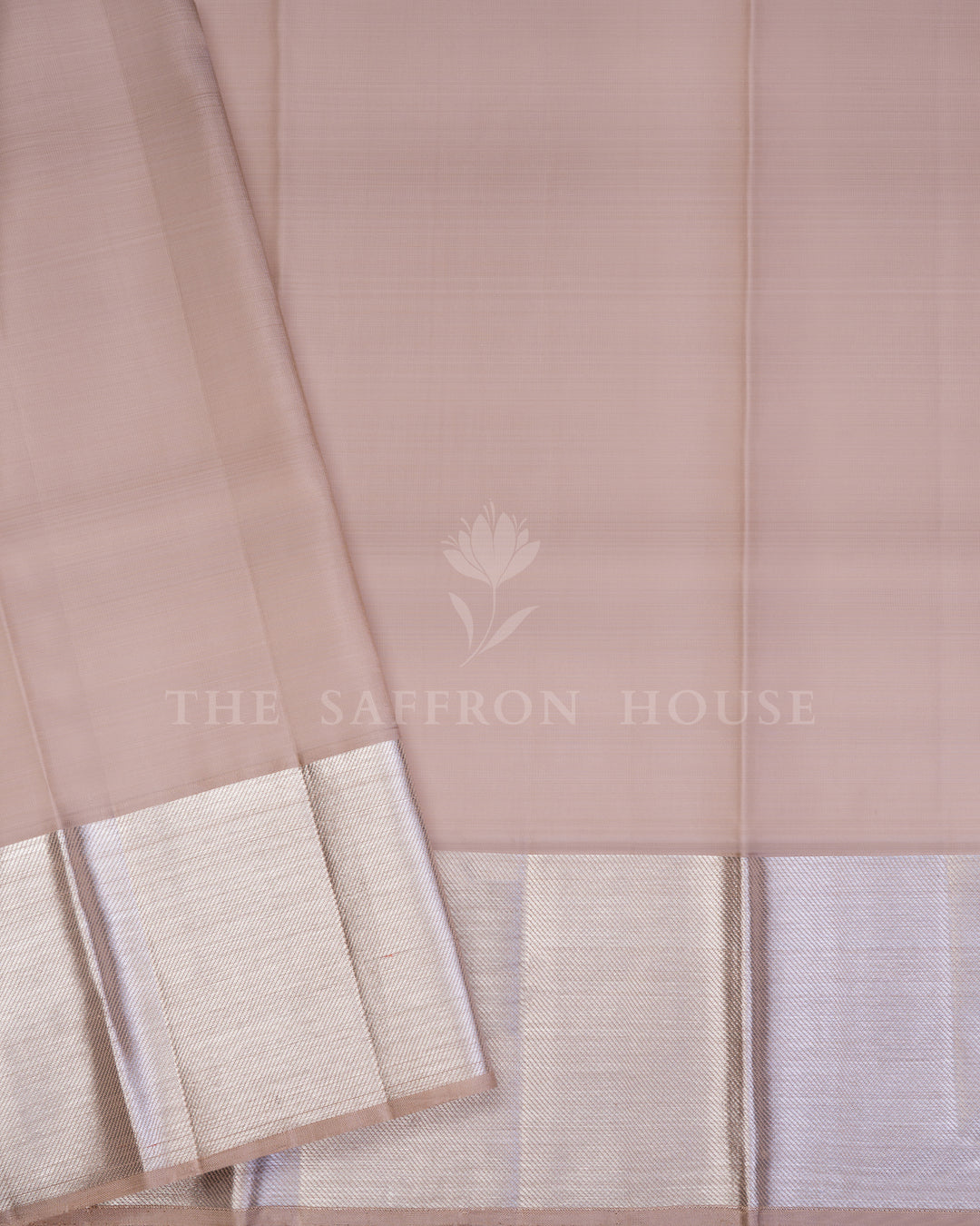 Warm Brown And Sand Beige Kanjivaram Silk Saree – The Saffron House
