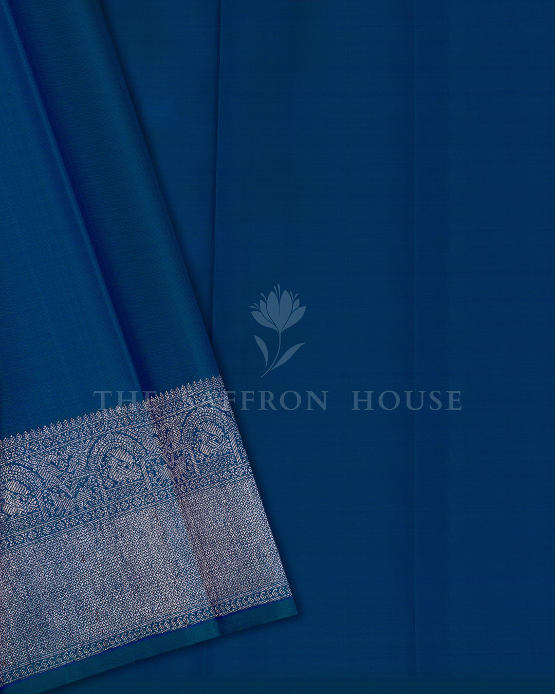 Royal Blue And Blue Kanjivaram Silk Saree – The Saffron House